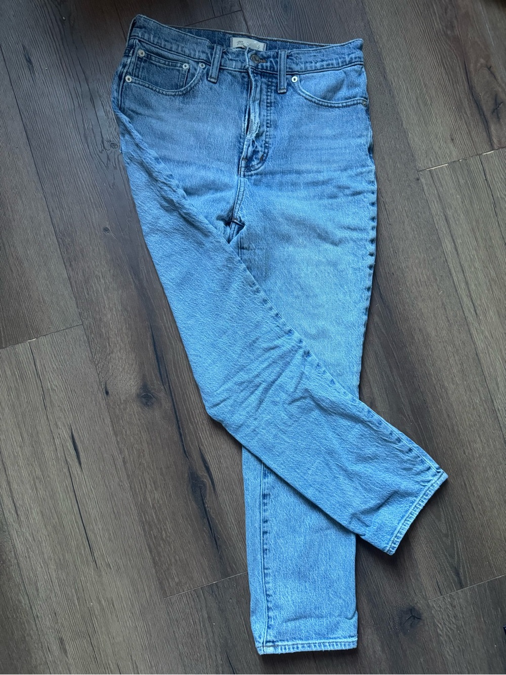 Madewell High-Rise Straight-Leg Light Blue Jeans